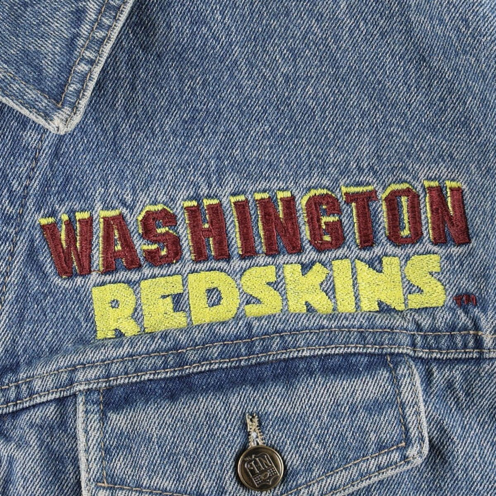 Campri NFL Washington Redskins denim jacket, men's size L (approx.) cotton blue type Vintage Second Hand