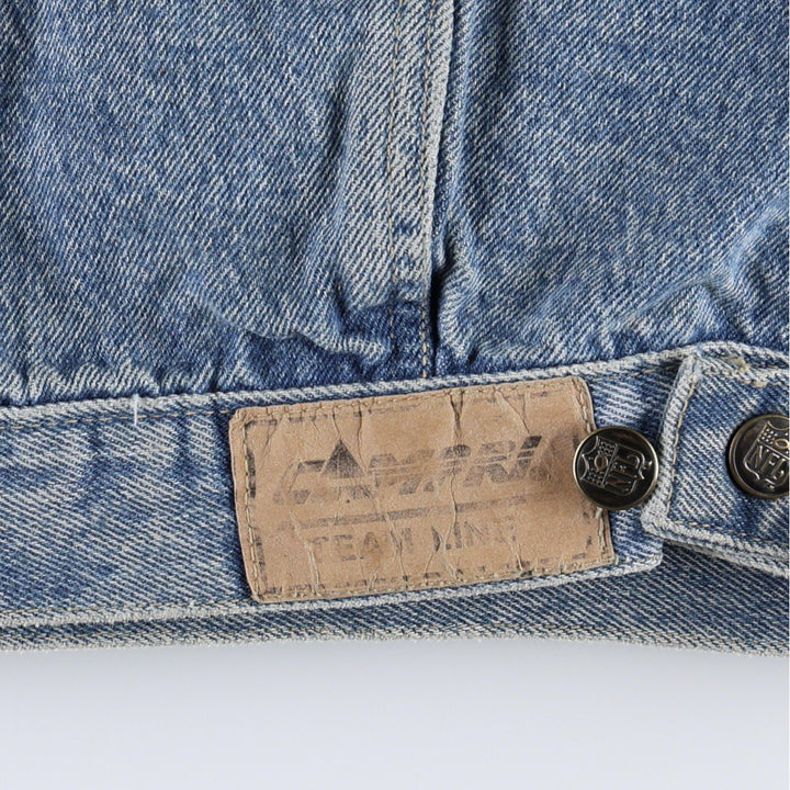 Campri NFL Washington Redskins denim jacket, men's size L (approx.) cotton blue type Vintage Second Hand
