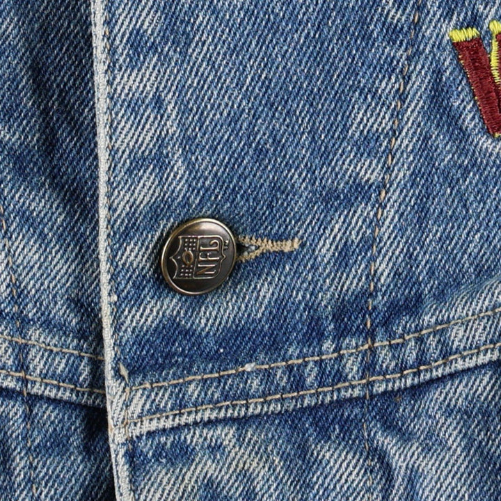 Campri NFL Washington Redskins denim jacket, men's size L (approx.) cotton blue type Vintage Second Hand