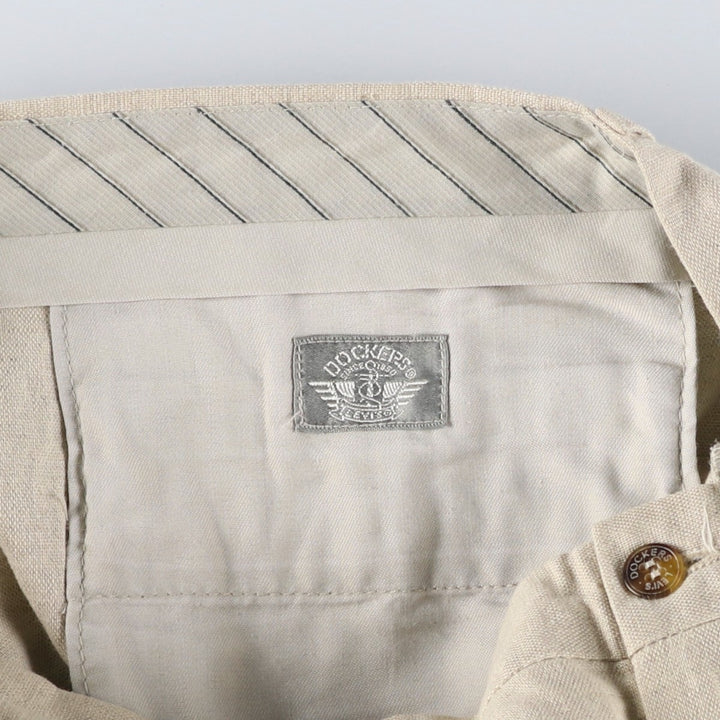 90'S Dockers Levi's Two-Pleated Slacks, Men's, Size W34, Vintage unclear Beige type Vintage Second Hand