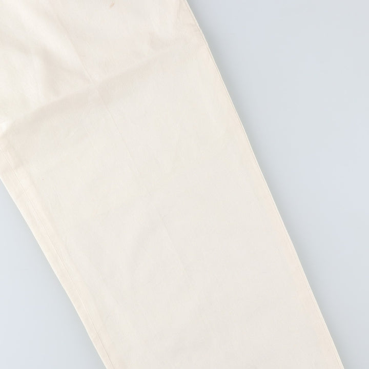 EDDIE DOMANI Two-pleat Linen Pants, Men's Size W31 linen Beige type Vintage Second Hand