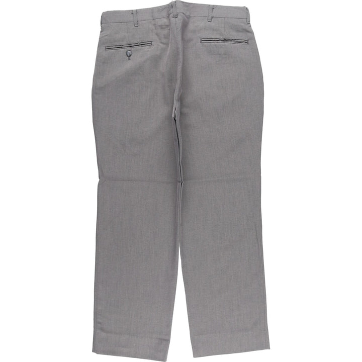 90'S - Vintage Arrow Reg. Fit Two-Pleated Slacks, Made in USA, Men's Size 34 (approx.) polyester gray type Vintage Second Hand