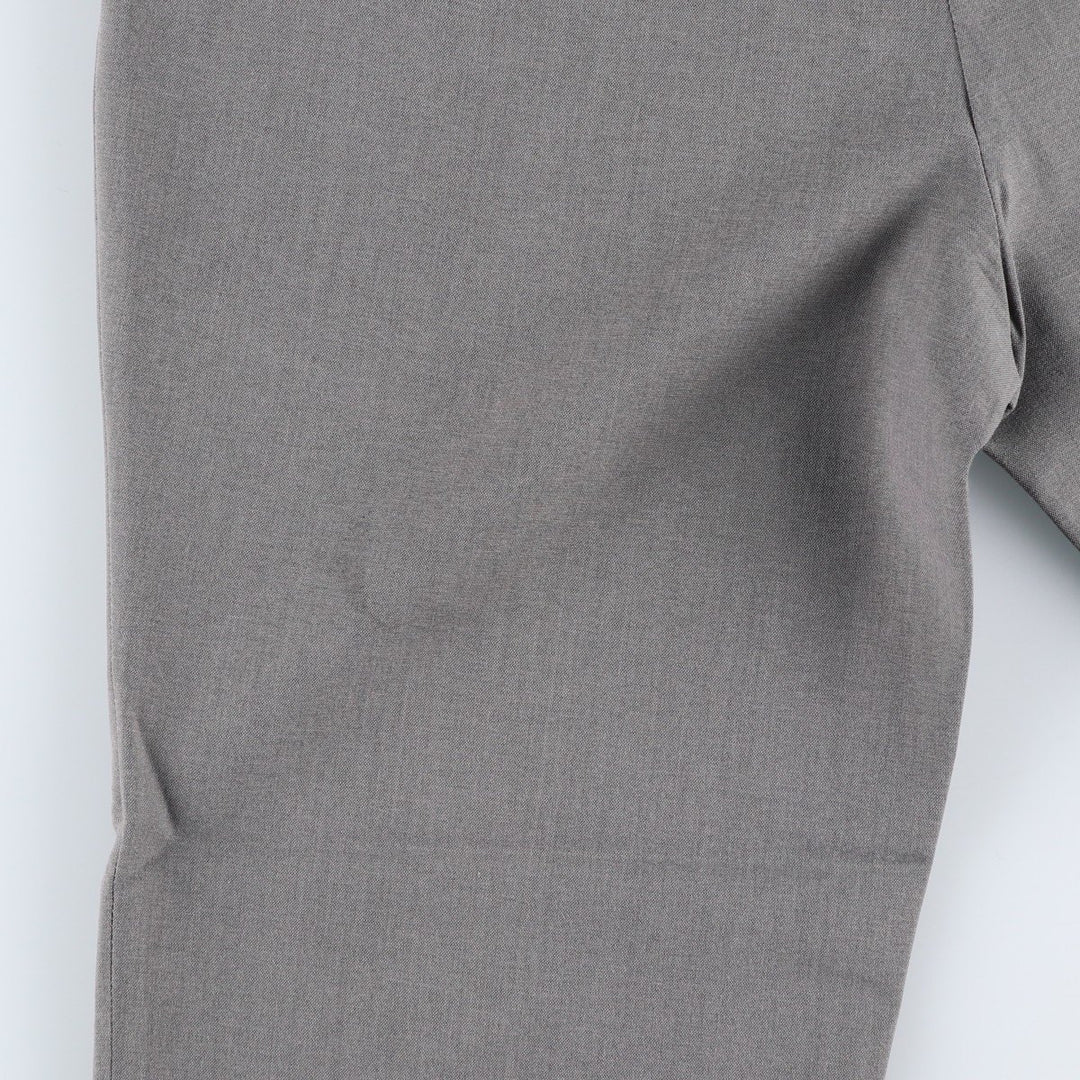 90'S - Vintage Arrow Reg. Fit Two-Pleated Slacks, Made in USA, Men's Size 34 (approx.) polyester gray type Vintage Second Hand