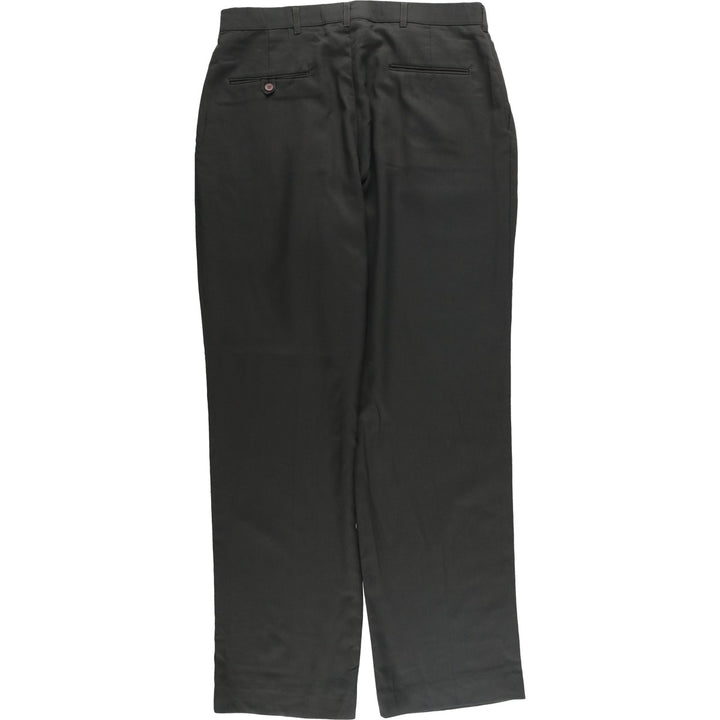 Haggar HAGGER Three-Tuck Slacks, Men's Size 34 polyester Green type dark green Vintage Second Hand