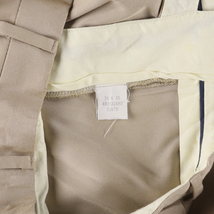 Ralph Lauren POLO GOLF two-pleat slacks, men's size W34 polyester Beige type Vintage Second Hand