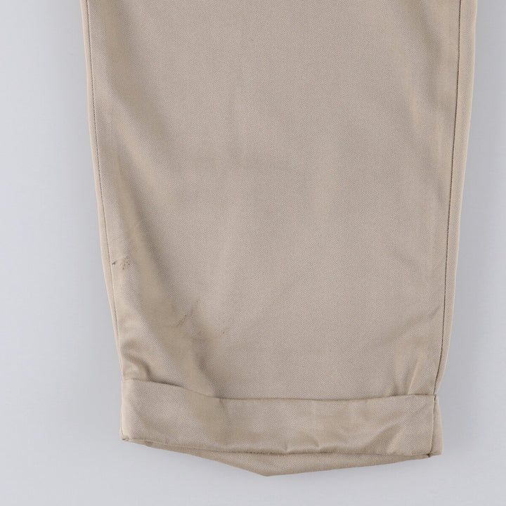 Ralph Lauren POLO GOLF two-pleat slacks, men's size W34 polyester Beige type Vintage Second Hand