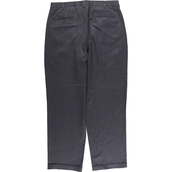JOS.A.BANK TRAVELER'S COLLECTION Two-pleat Wool Pants, Men's Size 36 wool gray type Vintage Second Hand