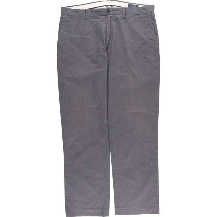 Ralph Lauren POLO RALPH LAUREN STRETCH CLASSIC FIT Cotton Slacks Men's Size W37 cotton gray type Vintage Second Hand