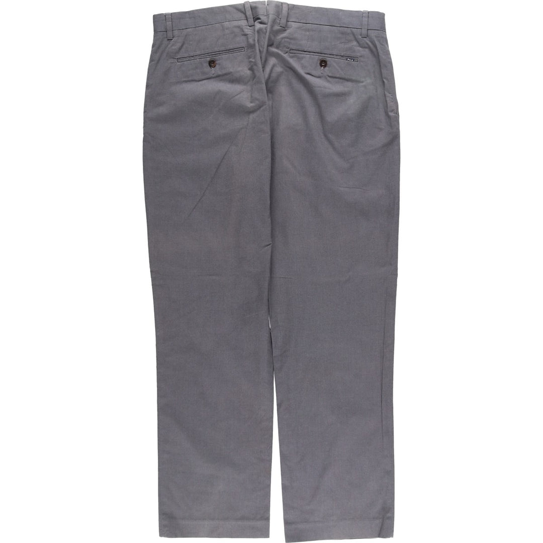 Ralph Lauren POLO RALPH LAUREN STRETCH CLASSIC FIT Cotton Slacks Men's Size W37 cotton gray type Vintage Second Hand