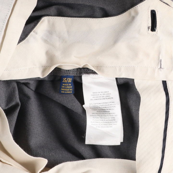 Ralph Lauren POLO RALPH LAUREN STRETCH CLASSIC FIT Cotton Slacks Men's Size W37 cotton gray type Vintage Second Hand