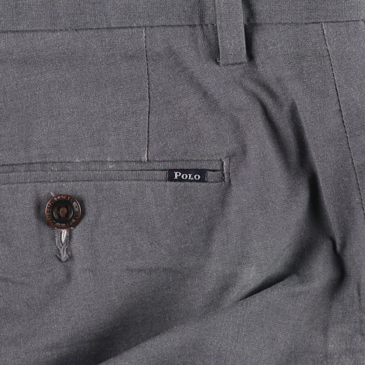 Ralph Lauren POLO RALPH LAUREN STRETCH CLASSIC FIT Cotton Slacks Men's Size W37 cotton gray type Vintage Second Hand