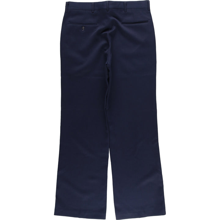 Vintage 70s-80'S Sears Prema-Press Reg. Fit Men's Slacks, Size 33 (approx.) unclear navy blue type Vintage Second Hand