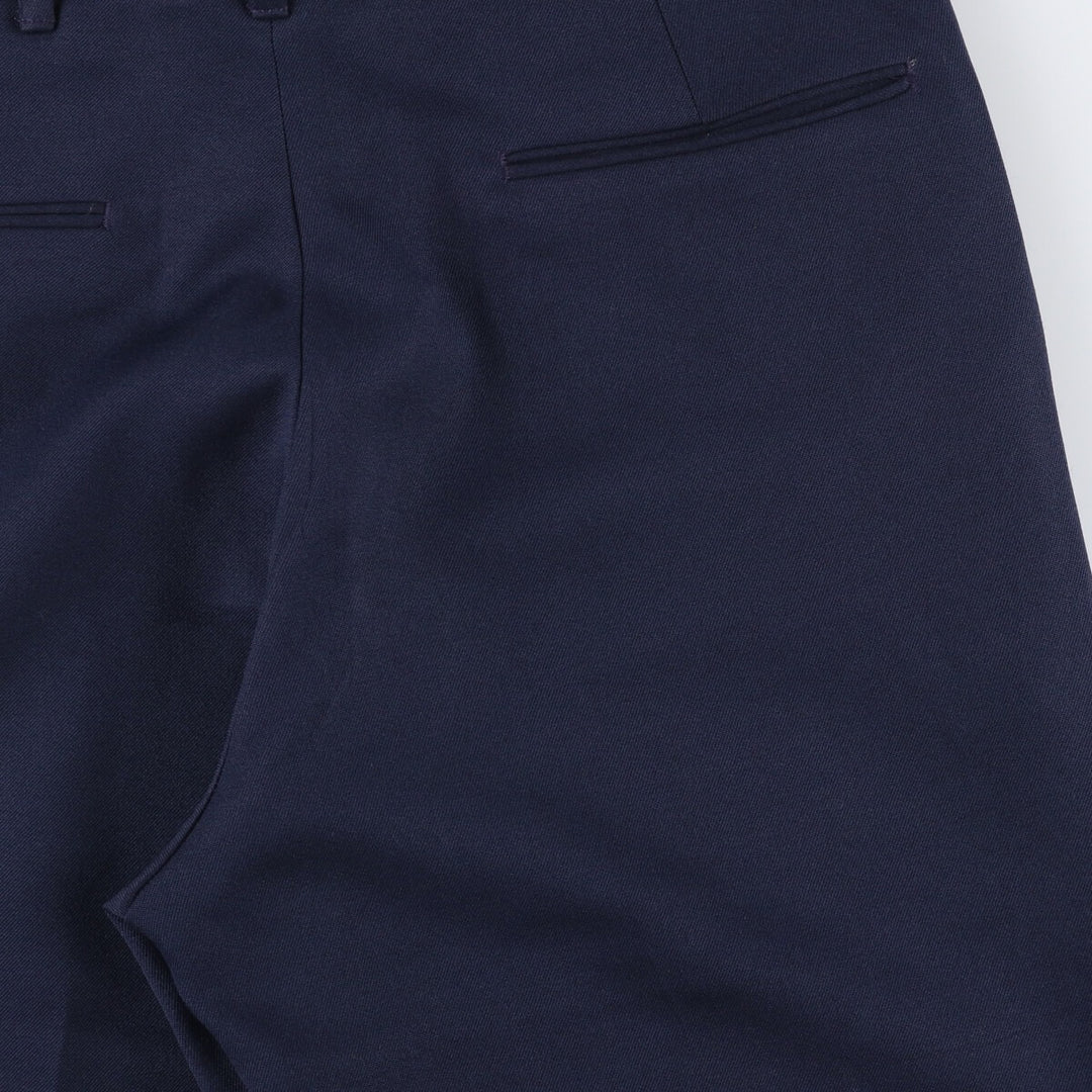 Vintage 70s-80'S Sears Prema-Press Reg. Fit Men's Slacks, Size 33 (approx.) unclear navy blue type Vintage Second Hand