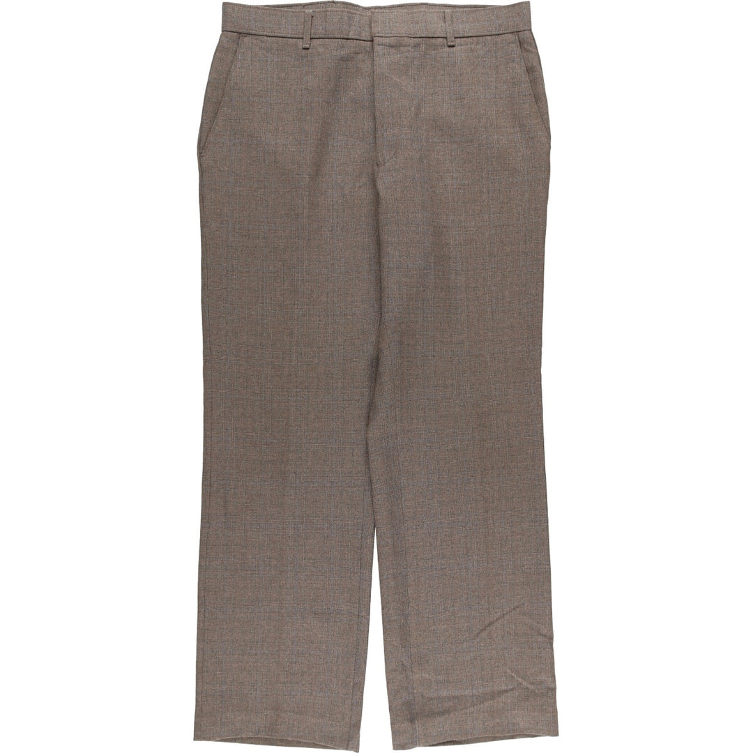Vintage 1980'S Levi's Action Slacks, Check Pattern, Men's Size 34 unclear brown type Vintage Second Hand