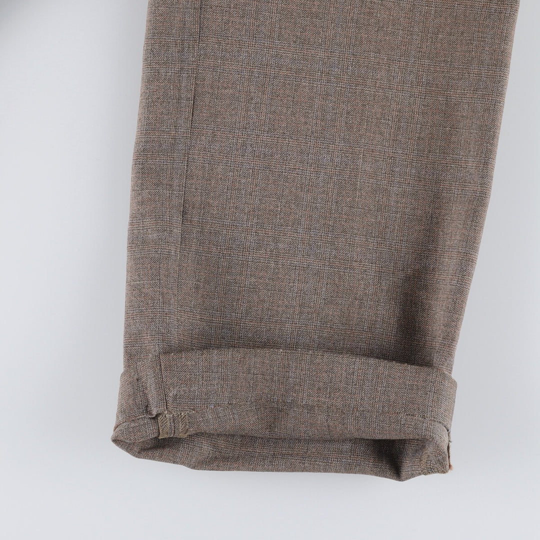 Vintage 1980'S Levi's Action Slacks, Check Pattern, Men's Size 34 unclear brown type Vintage Second Hand