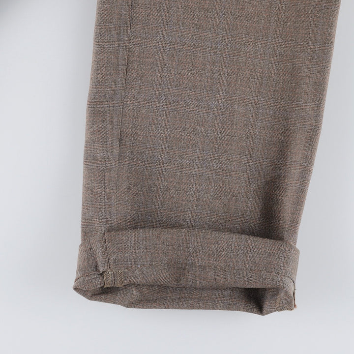 Vintage 1980'S Levi's Action Slacks, Check Pattern, Men's Size 34 unclear brown type Vintage Second Hand