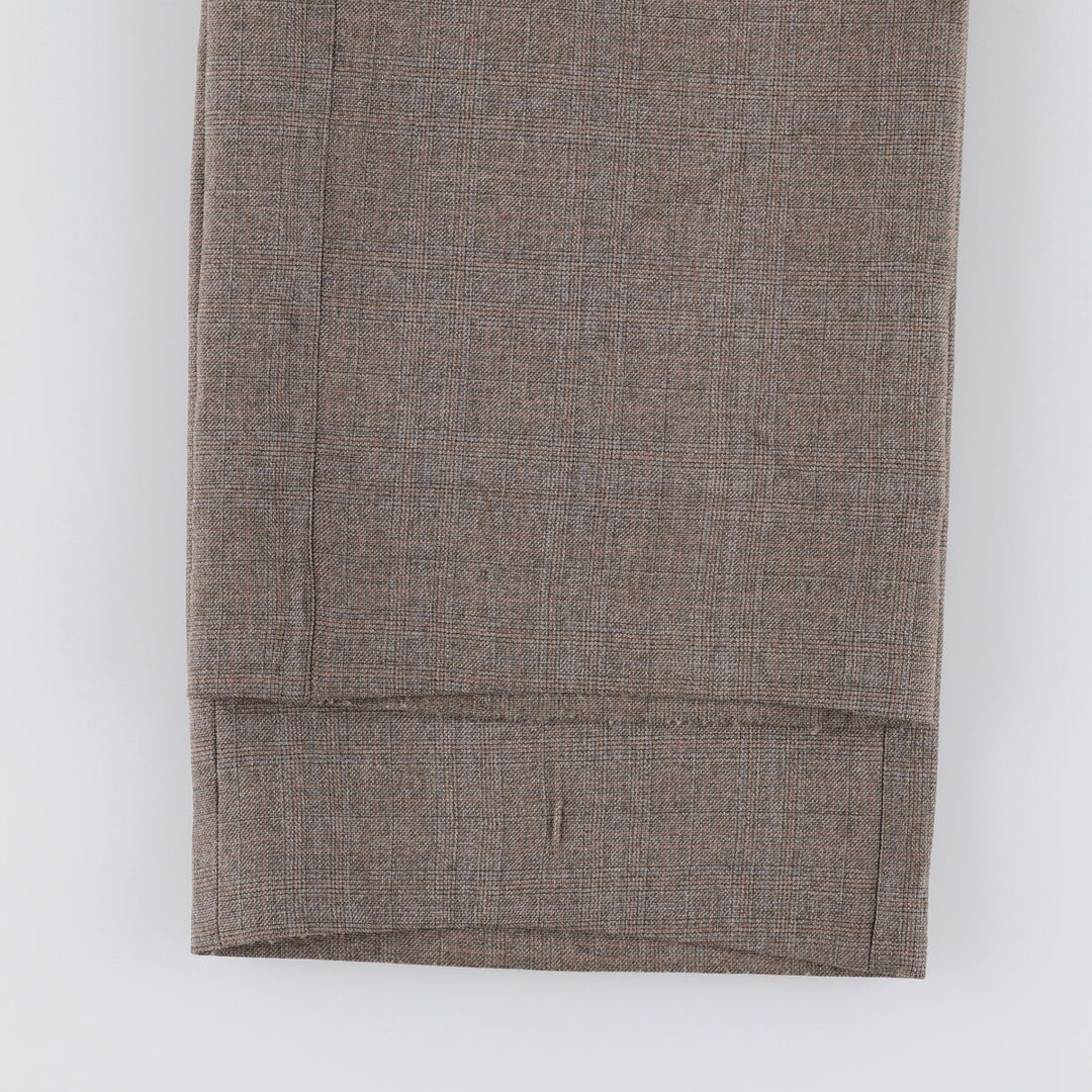 Vintage 1980'S Levi's Action Slacks, Check Pattern, Men's Size 34 unclear brown type Vintage Second Hand