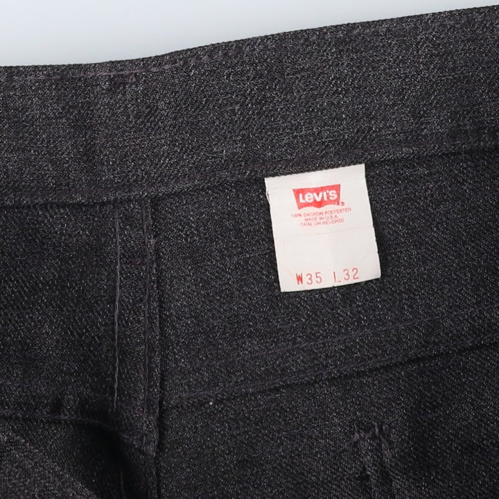 90'S Levi's 10517-9055 Flare Pants, Made in USA, Men's, Size 36, Vintage polyester gray type Vintage Second Hand