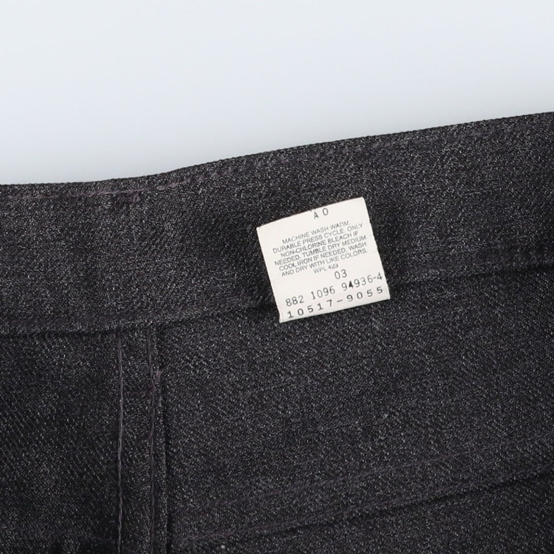 90'S Levi's 10517-9055 Flare Pants, Made in USA, Men's, Size 36, Vintage polyester gray type Vintage Second Hand