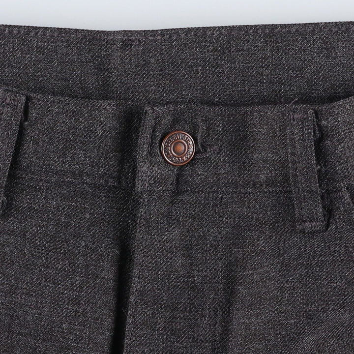 90'S Levi's 10517-9055 Flare Pants, Made in USA, Men's, Size 36, Vintage polyester gray type Vintage Second Hand