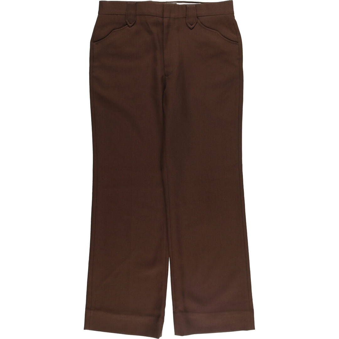 Vintage 60s-70'S MESQUITE wool flared pants, made in the USA, men's size W33. unclear brown type Vintage Second Hand