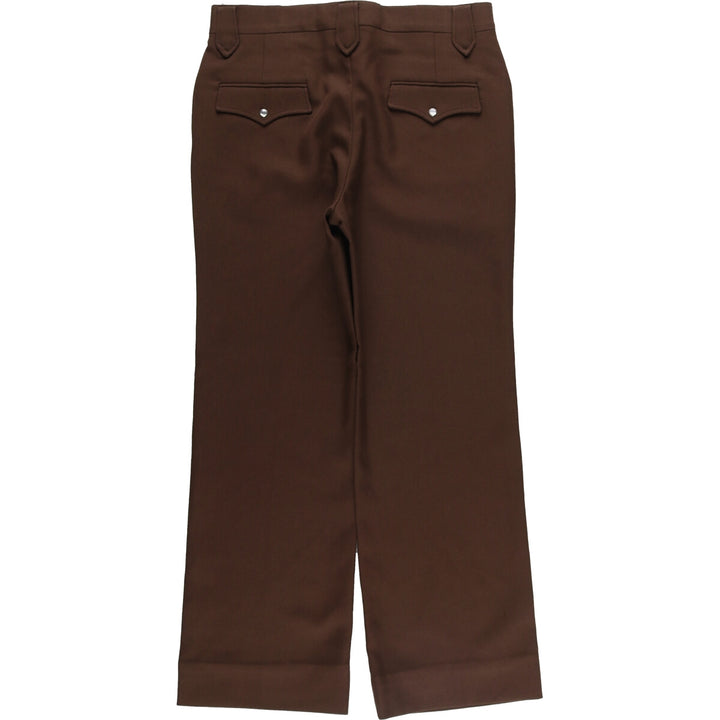Vintage 60s-70'S MESQUITE wool flared pants, made in the USA, men's size W33. unclear brown type Vintage Second Hand