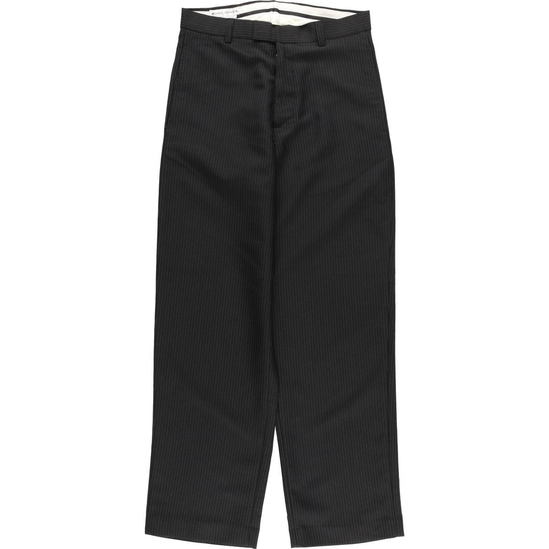MICHAEL BRANDON Striped Pattern Slacks, Men's, Size W30 polyester black type Vintage Second Hand