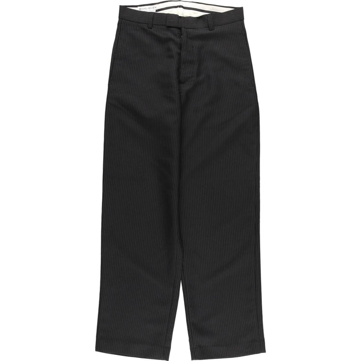 MICHAEL BRANDON Striped Pattern Slacks, Men's, Size W30 polyester black type Vintage Second Hand