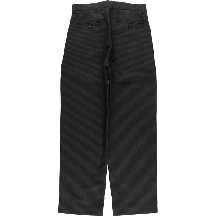 MICHAEL BRANDON Striped Pattern Slacks, Men's, Size W30 polyester black type Vintage Second Hand