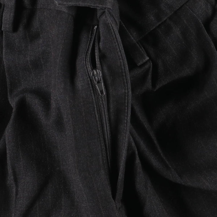VAN HEUSEN Stripe Pattern Two-Pleated Slacks, Men's Size W32 polyester gray type Vintage Second Hand