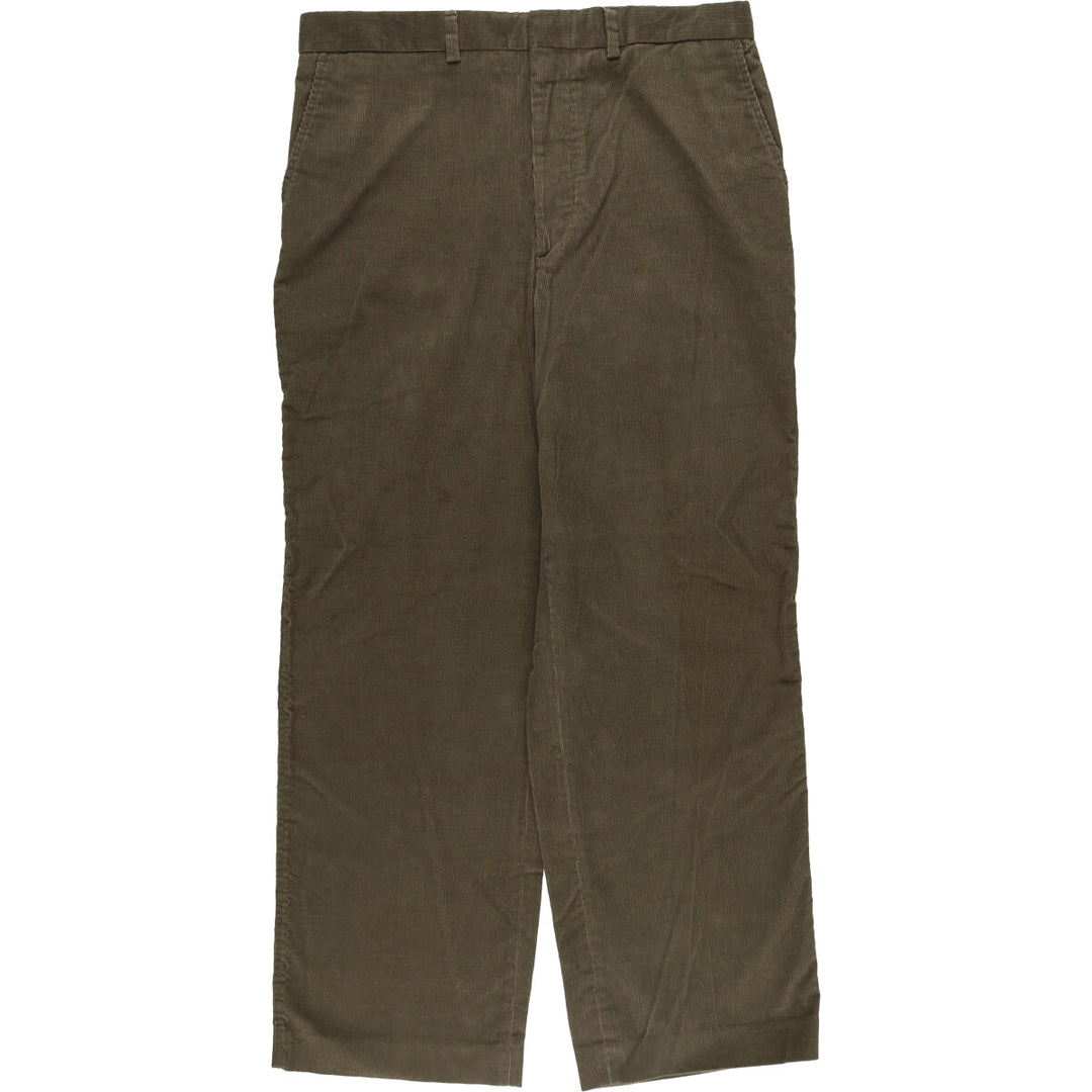 Vintage 90'S LANDS' END corduroy pants, made in the USA, men's size W34. cotton Khaki type Vintage Second Hand