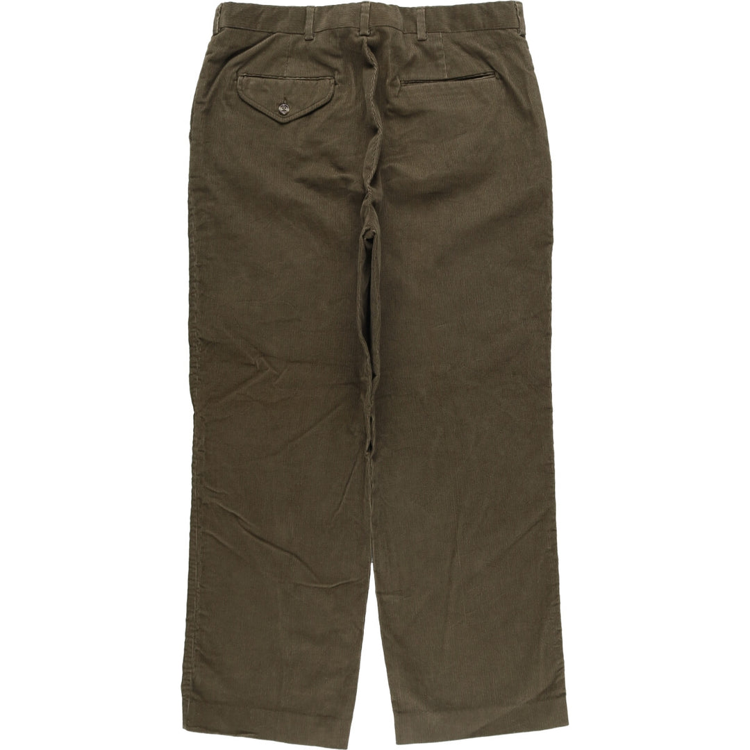 Vintage 90'S LANDS' END corduroy pants, made in the USA, men's size W34. cotton Khaki type Vintage Second Hand