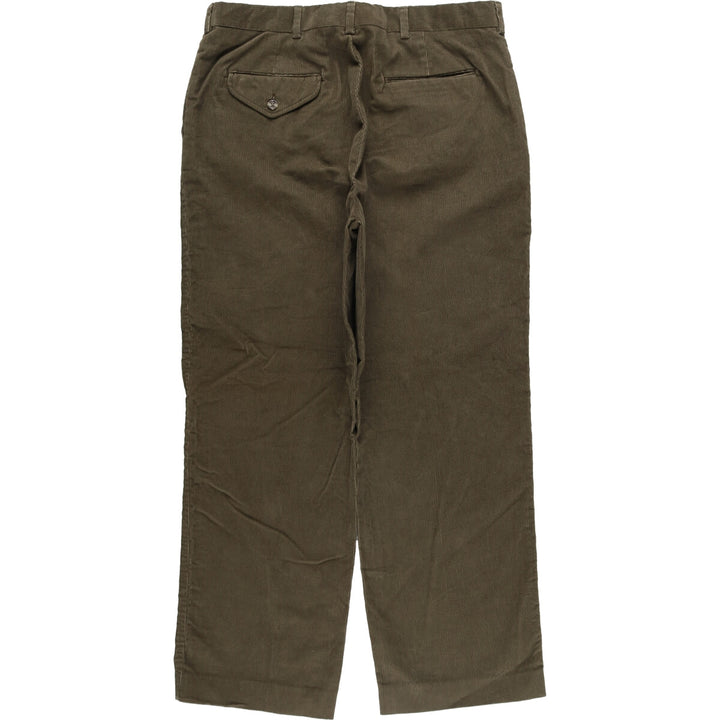 Vintage 90'S LANDS' END corduroy pants, made in the USA, men's size W34. cotton Khaki type Vintage Second Hand