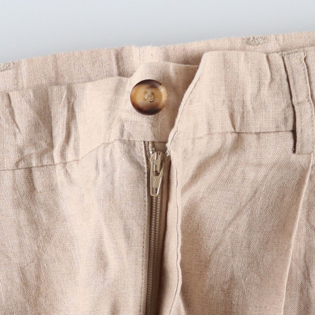Joseph and Lyman two-pleat wide-leg trousers, men's size W36 (approx.) linen Beige type Vintage Second Hand