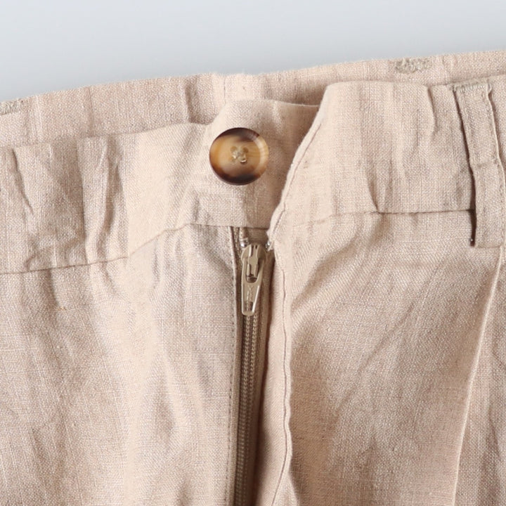 Joseph and Lyman two-pleat wide-leg trousers, men's size W36 (approx.) linen Beige type Vintage Second Hand