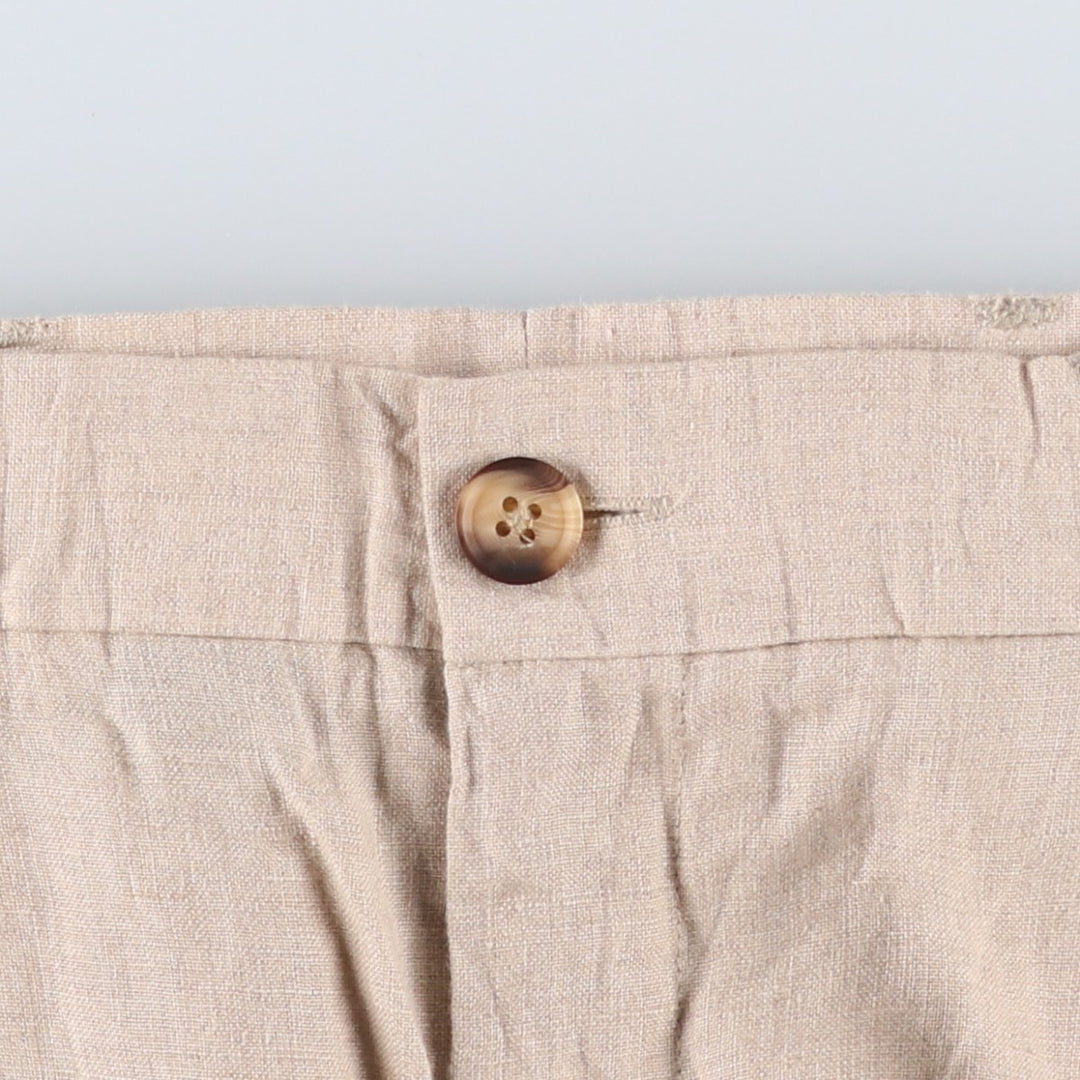 Joseph and Lyman two-pleat wide-leg trousers, men's size W36 (approx.) linen Beige type Vintage Second Hand