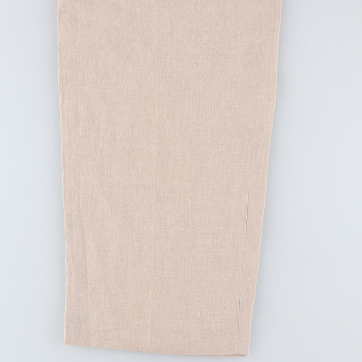 Joseph and Lyman two-pleat wide-leg trousers, men's size W36 (approx.) linen Beige type Vintage Second Hand