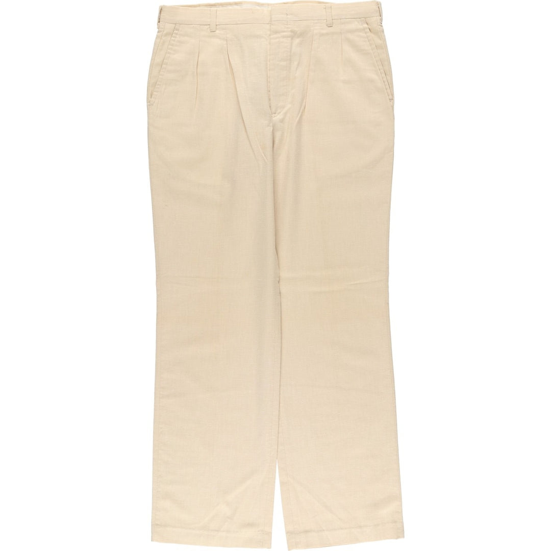 Vintage two-pleat slacks, made in the USA, men's size W34. unclear Beige type Vintage Second Hand