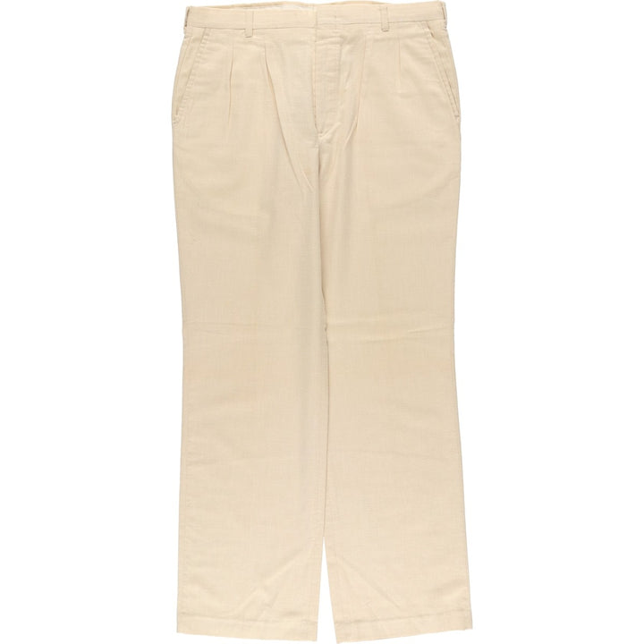 Vintage two-pleat slacks, made in the USA, men's size W34. unclear Beige type Vintage Second Hand