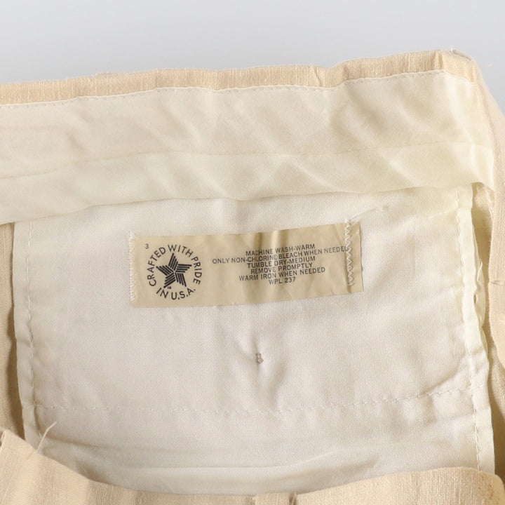 Vintage two-pleat slacks, made in the USA, men's size W34. unclear Beige type Vintage Second Hand