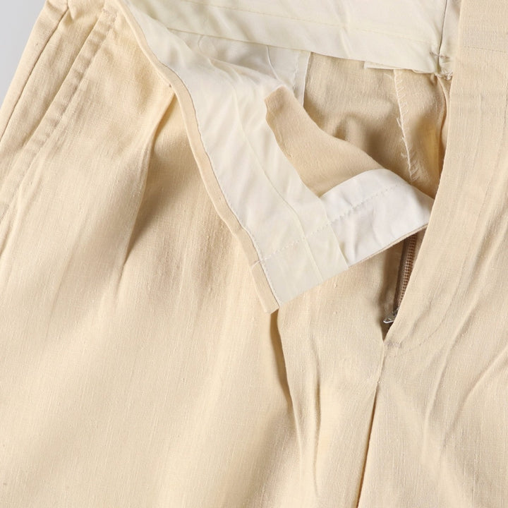 Vintage two-pleat slacks, made in the USA, men's size W34. unclear Beige type Vintage Second Hand