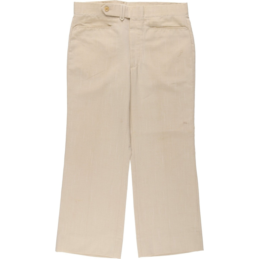 90'S Locker Room Ripstop Slacks Wide Pants Men's W36 (approx.) unclear unbleached Vintage Second Hand