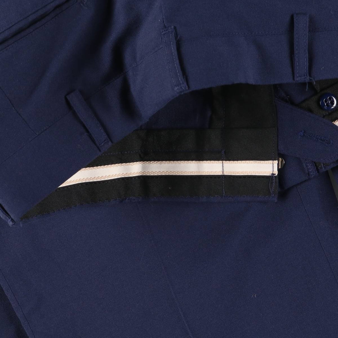 Authentic 1980'S US military USAF Tennessee Apparel Corps slacks, made in the USA, men's size W32 polyester navy blue type Vintage Second Hand