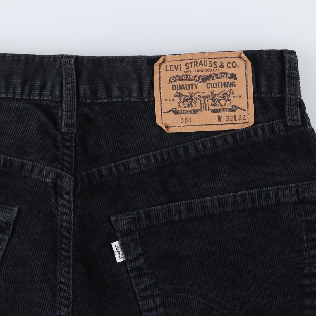 1990'S Levi's 551-6959 Corduroy Pants, Men's Size W31 (approx.), Vintage cotton black type Vintage Second Hand