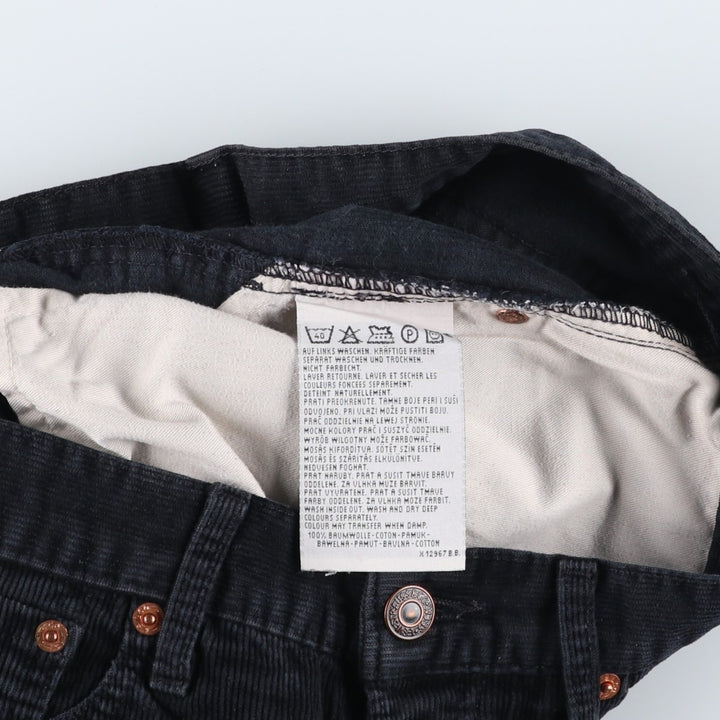 1990'S Levi's 551-6959 Corduroy Pants, Men's Size W31 (approx.), Vintage cotton black type Vintage Second Hand