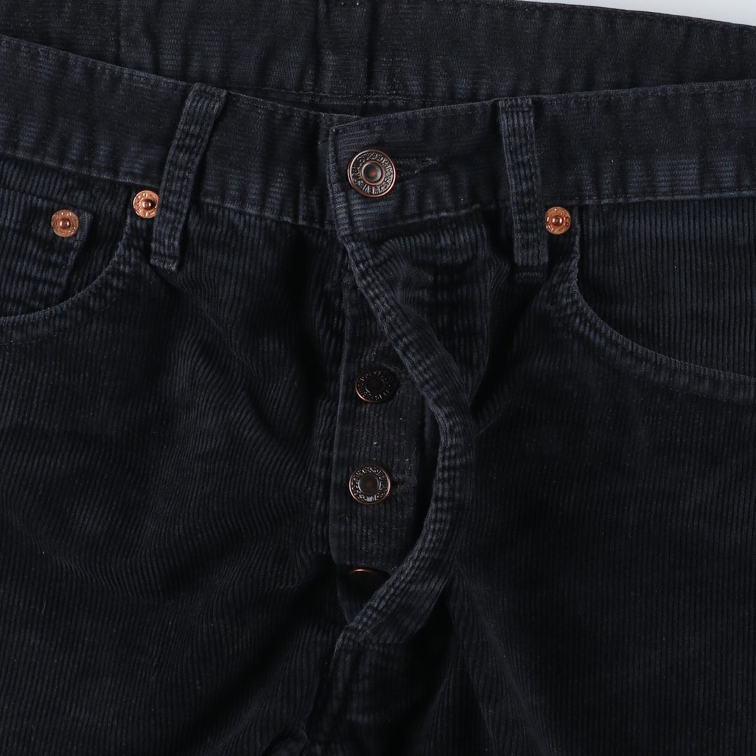 1990'S Levi's 551-6959 Corduroy Pants, Men's Size W31 (approx.), Vintage cotton black type Vintage Second Hand