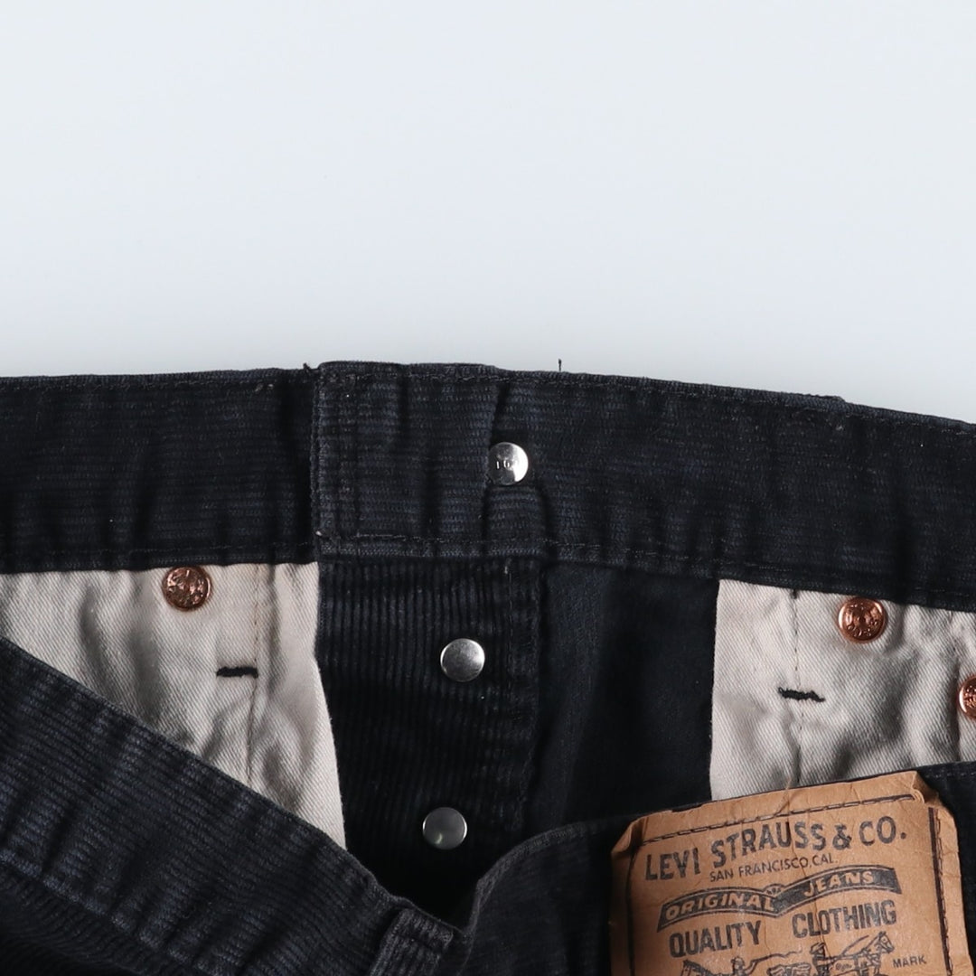 1990'S Levi's 551-6959 Corduroy Pants, Men's Size W31 (approx.), Vintage cotton black type Vintage Second Hand