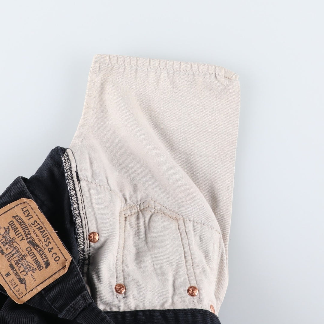 1990'S Levi's 551-6959 Corduroy Pants, Men's Size W31 (approx.), Vintage cotton black type Vintage Second Hand