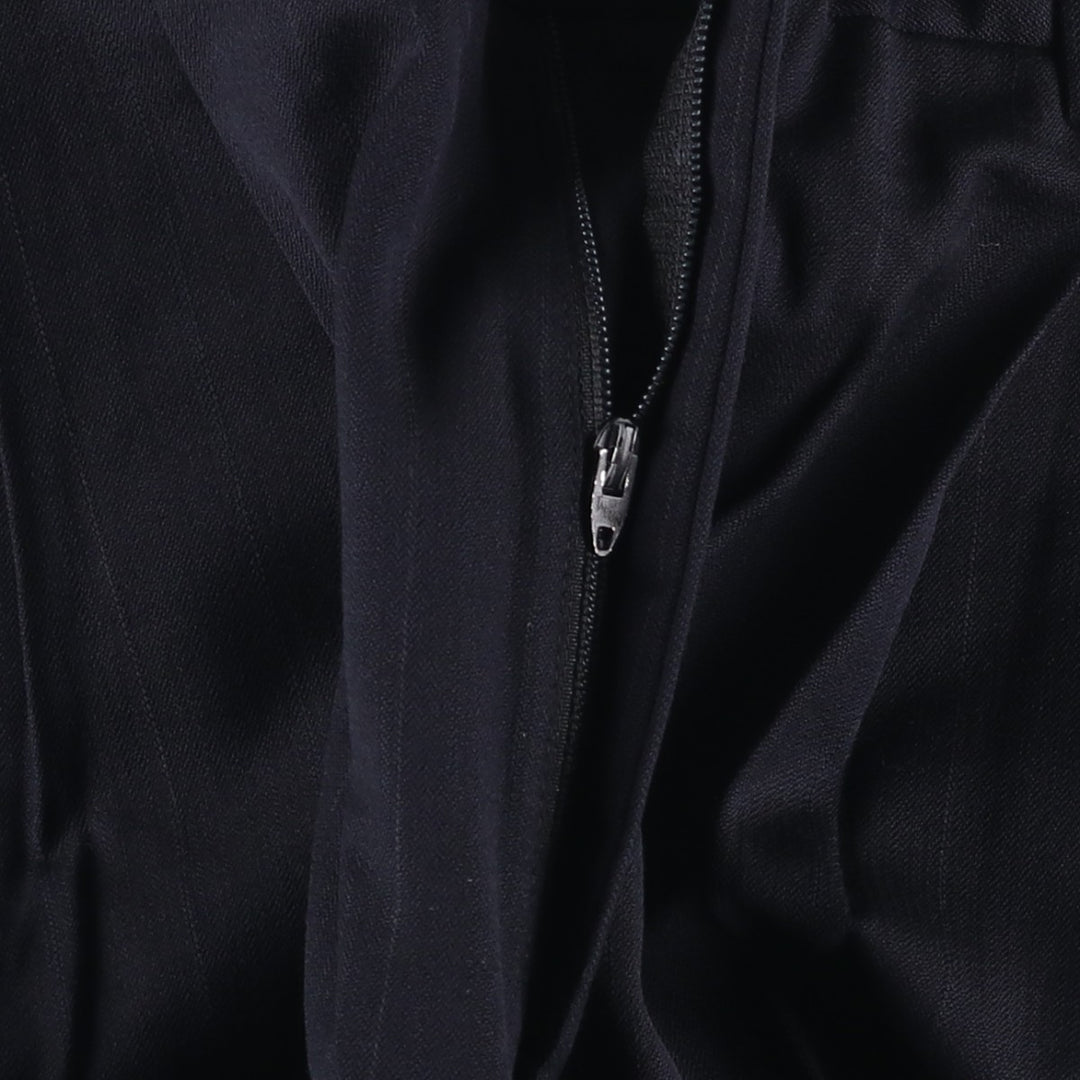 Vintage 70s-80'S Men's Two-Pleated Striped Slacks, Size W35 unclear black type Vintage Second Hand