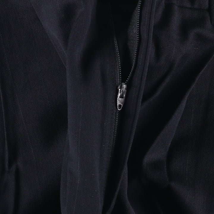 Vintage 70s-80'S Men's Two-Pleated Striped Slacks, Size W35 unclear black type Vintage Second Hand